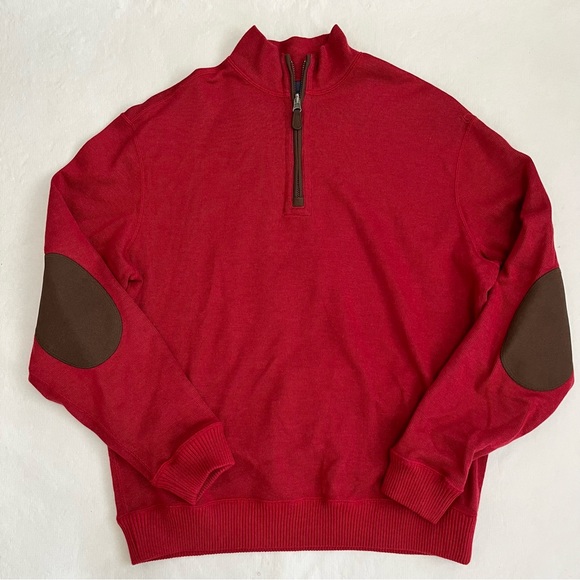 Daniel Cremieux Other - Cremieux Red Cotton Modal Blend Red Quarter Zip Sweater